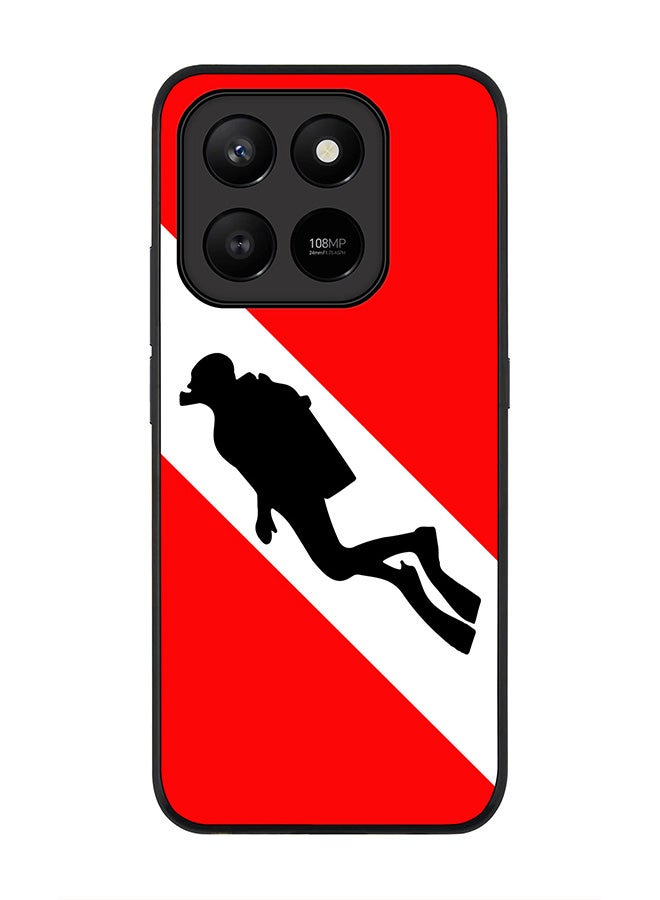 For Honor X7d 4G / X7d 5G / 400 Smart Case,Slim fit Camera Protection, Shockproof Thin Phone cover  - Diver Flag